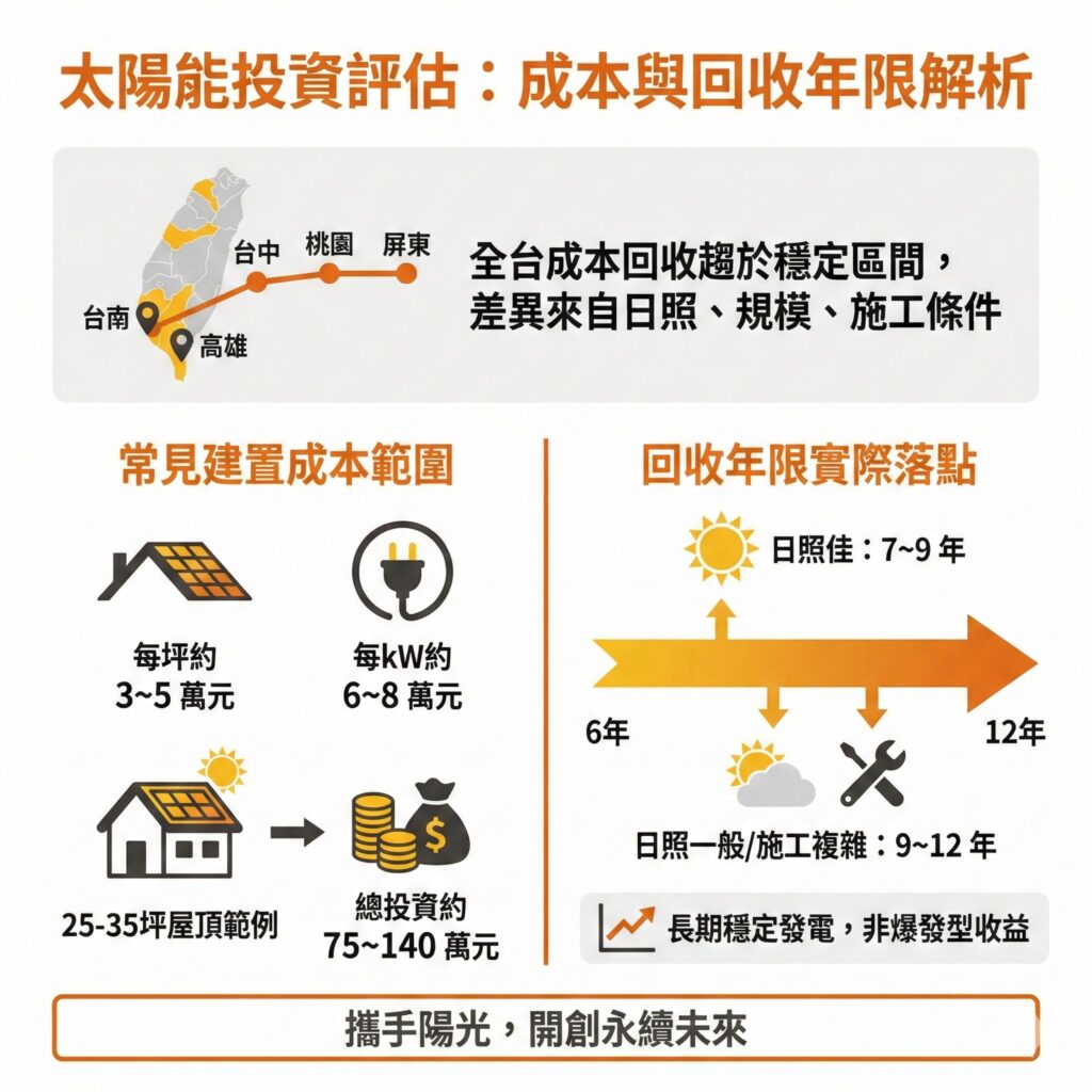 太陽能發電不是追求短期效益，而是長期穩定的投資