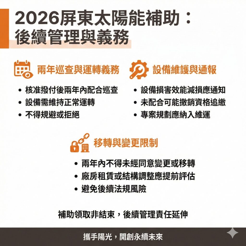 太陽能專家提醒，2026屏東太陽能補助除了當下申請，還有後續管理責任