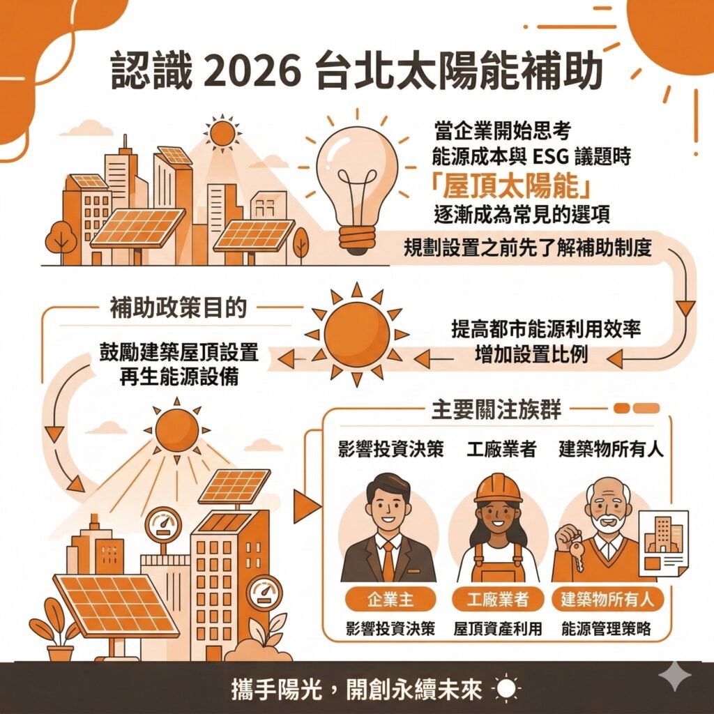 2026台北太陽能補助，是以政策加速太陽能推動