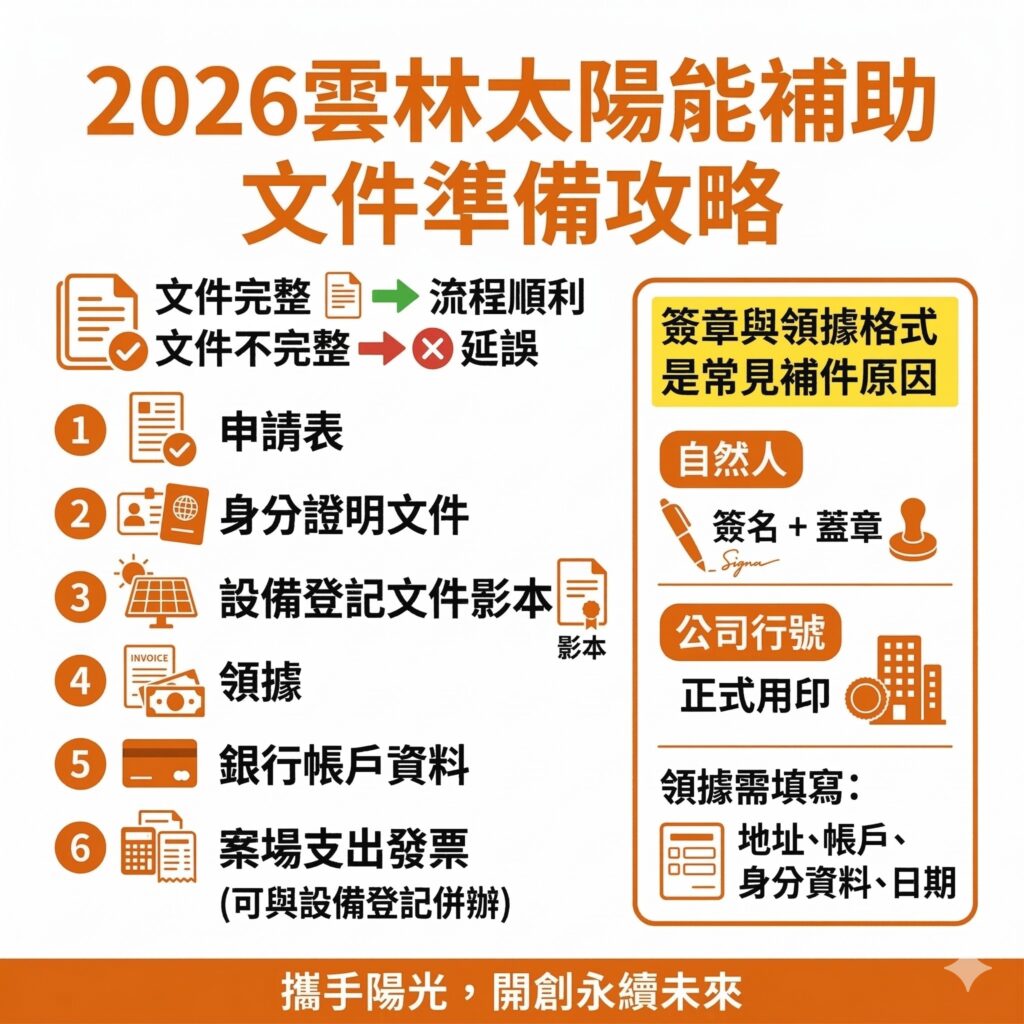 太陽能專家可以協助雲林廠房確認2026太陽能補助所需的申請文件