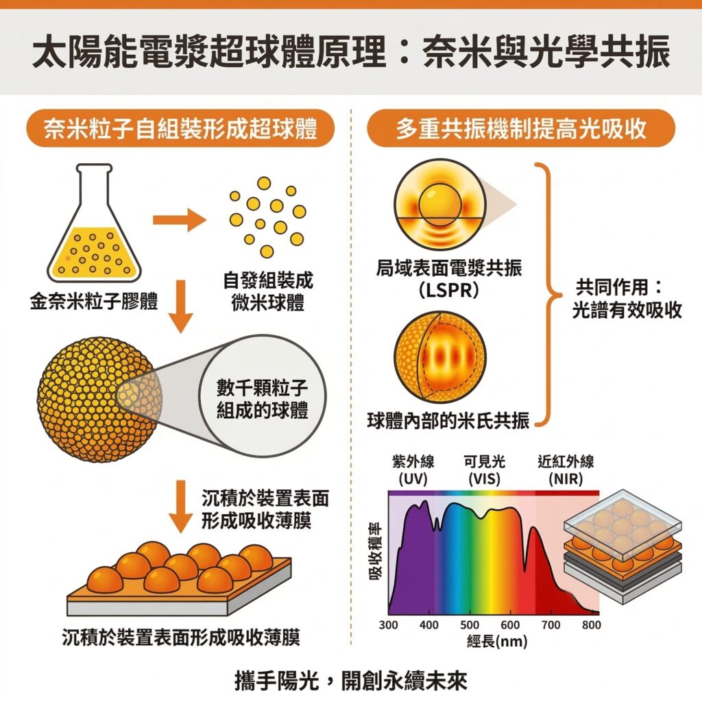 太陽能電漿超球體的技術原理是利用奈米與光學多重共振